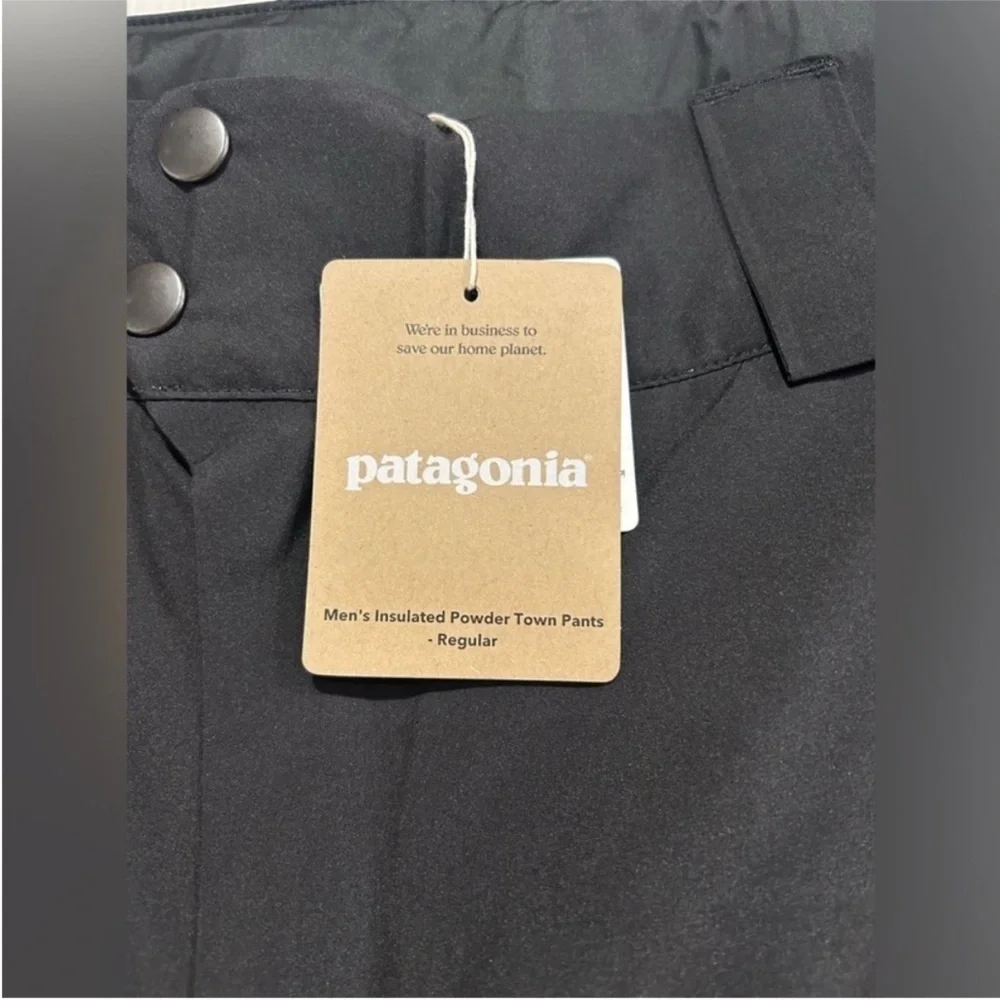 Patagonia Men's XXL Powder Town Ski Pants Regular Black NWT Snowboard